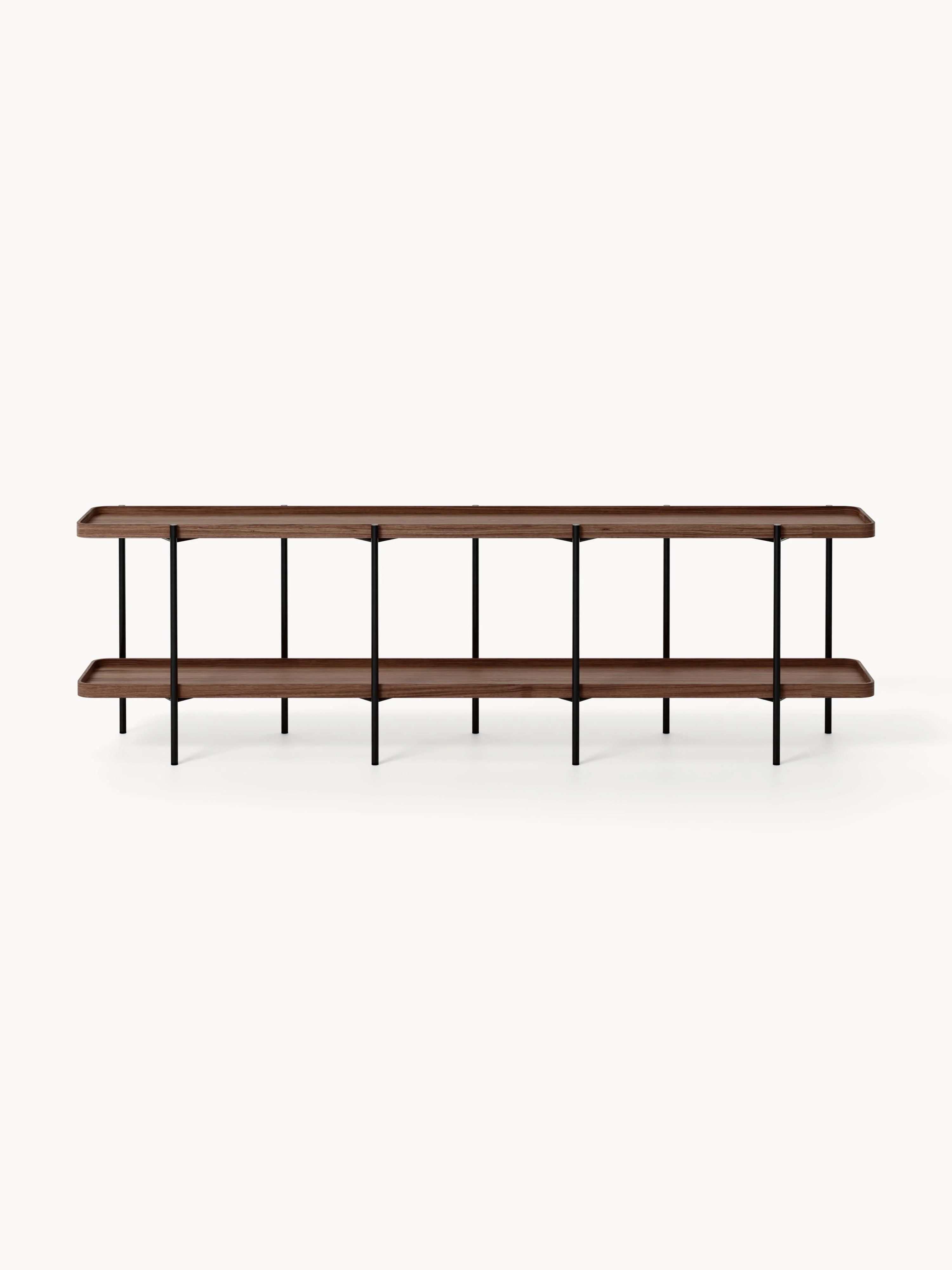 Lage houten wandkast Renee DUNKEL 2