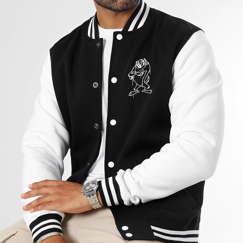 Veste Teddy Angry Taz Noir Blanc