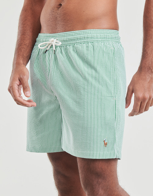 Polo Ralph Lauren - MAILLOT DE BAIN A RAYURES EN SEERSUCKER Verde / Blanco / Primario / Verde / Seersucker