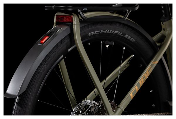 VTC Électrique Cube Kathmandu Hybrid Pro 800 Trapeze Shimano Cues 11V 800 Wh 700 mm Vert Dusty Olive 2025