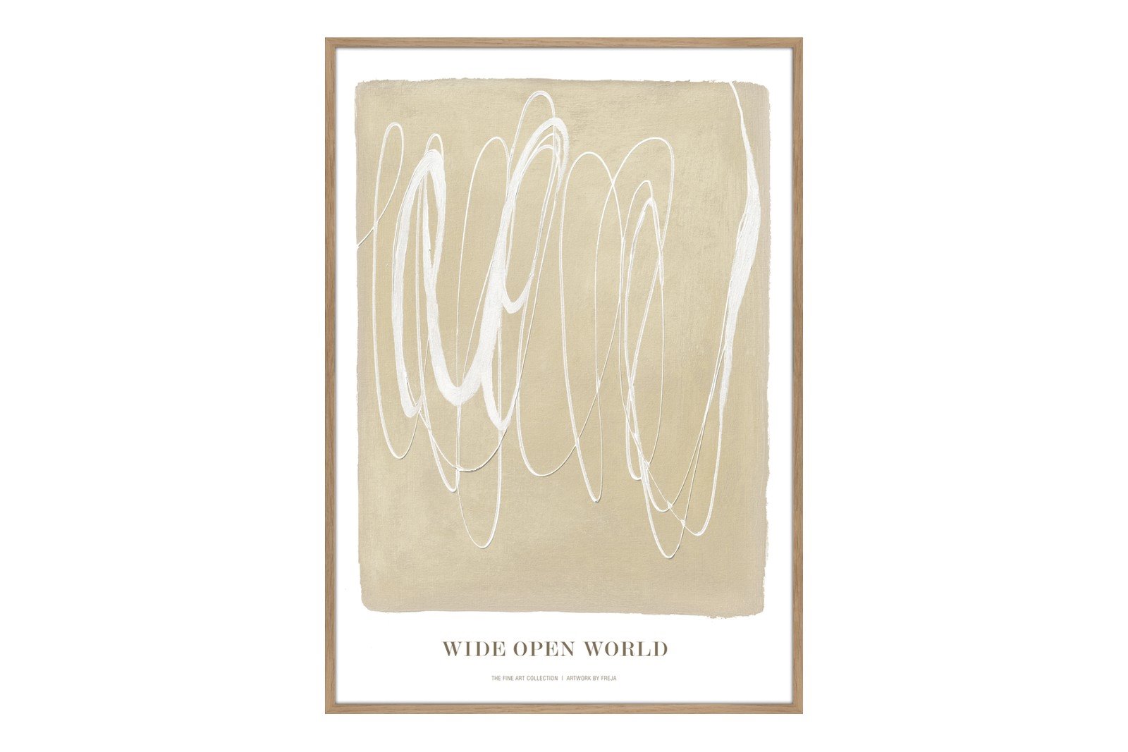 Wide Open World 70x100 cm Oak Frame