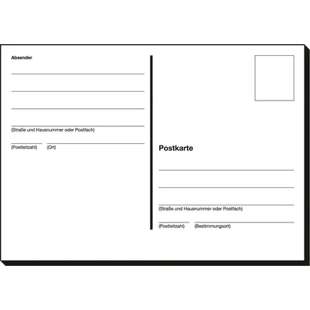 Sigel Postkarten Heft, A6 quer, 10 Blatt
