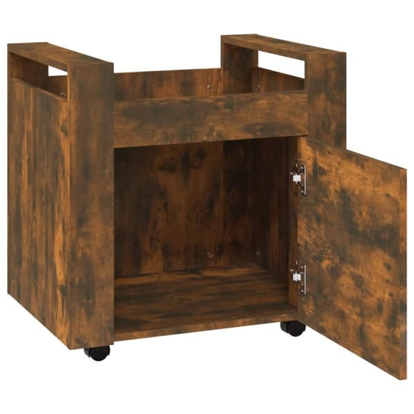 vidaXL Tralle til skrivebord røkt eik 60x45x60 cm konstruert tre