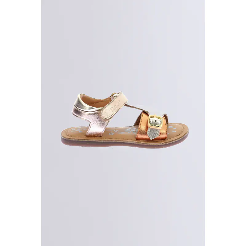 Diazz Beige orange SANDALES Cuir Fille