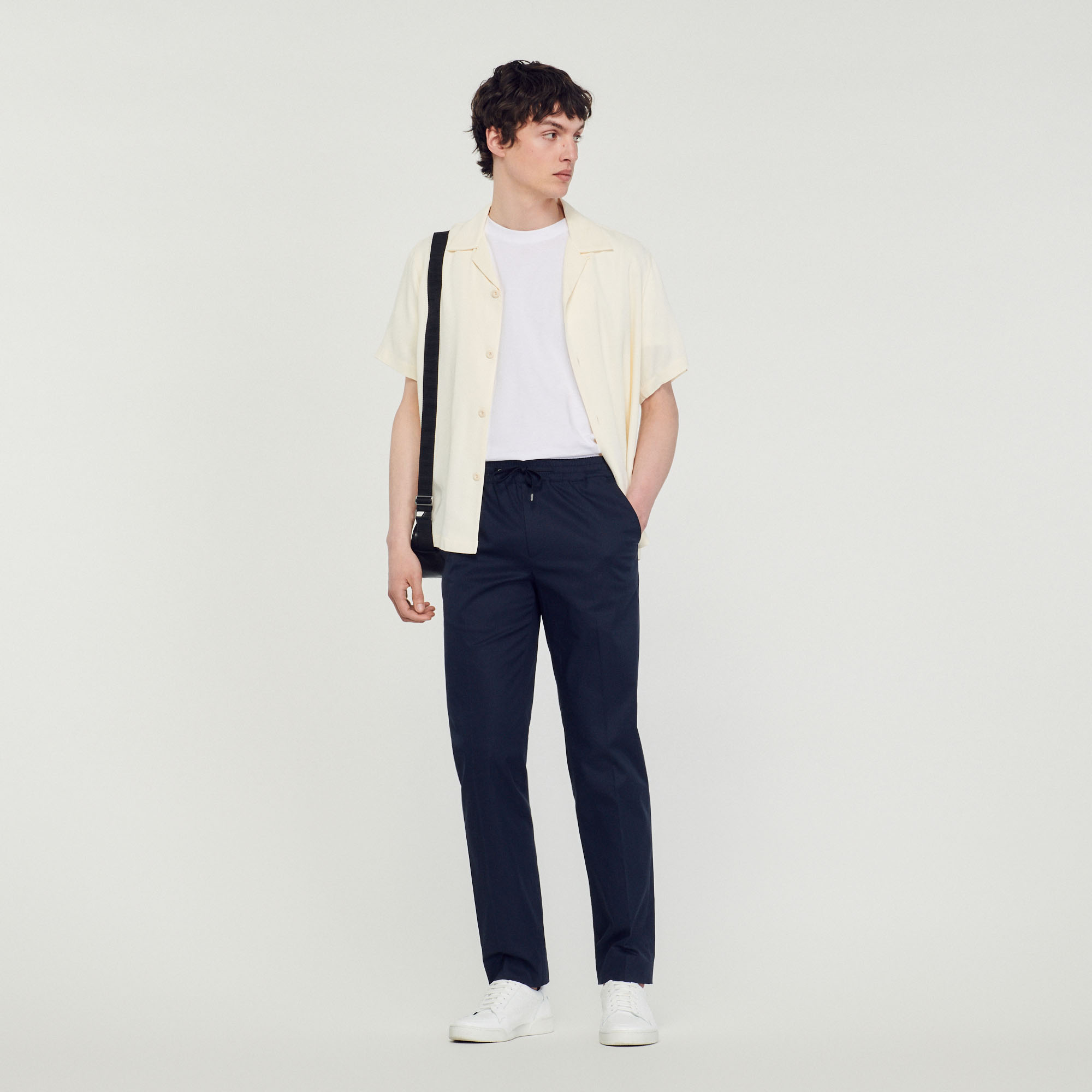 Pantalon droit elastique