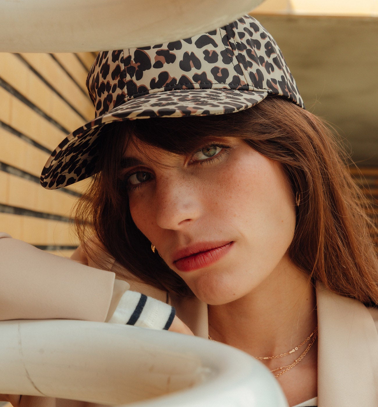 Casquette léopard Femme - Imprimé multicolore
