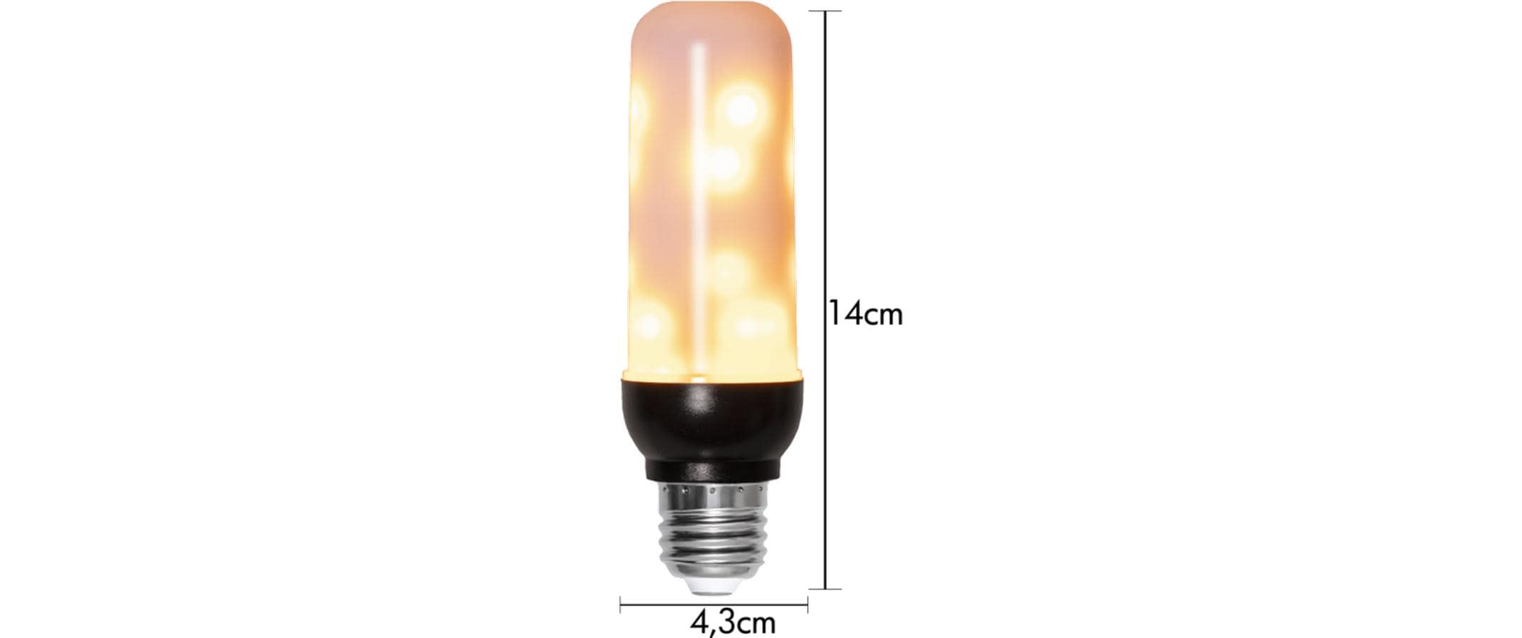Lampe LED Leuchtmittel E27 T40 Flame WarmweissDeko-LED-Lampe mit flammendem Glanz