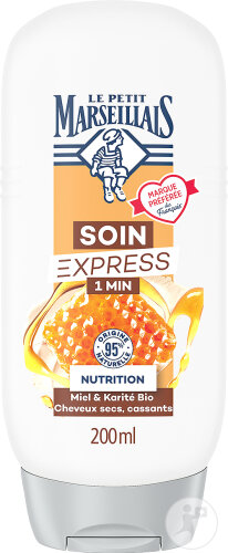 Le Petit Marseillais Soin Express 1 Min Nutrition Miel Et Karité Bio Flacon 200ml