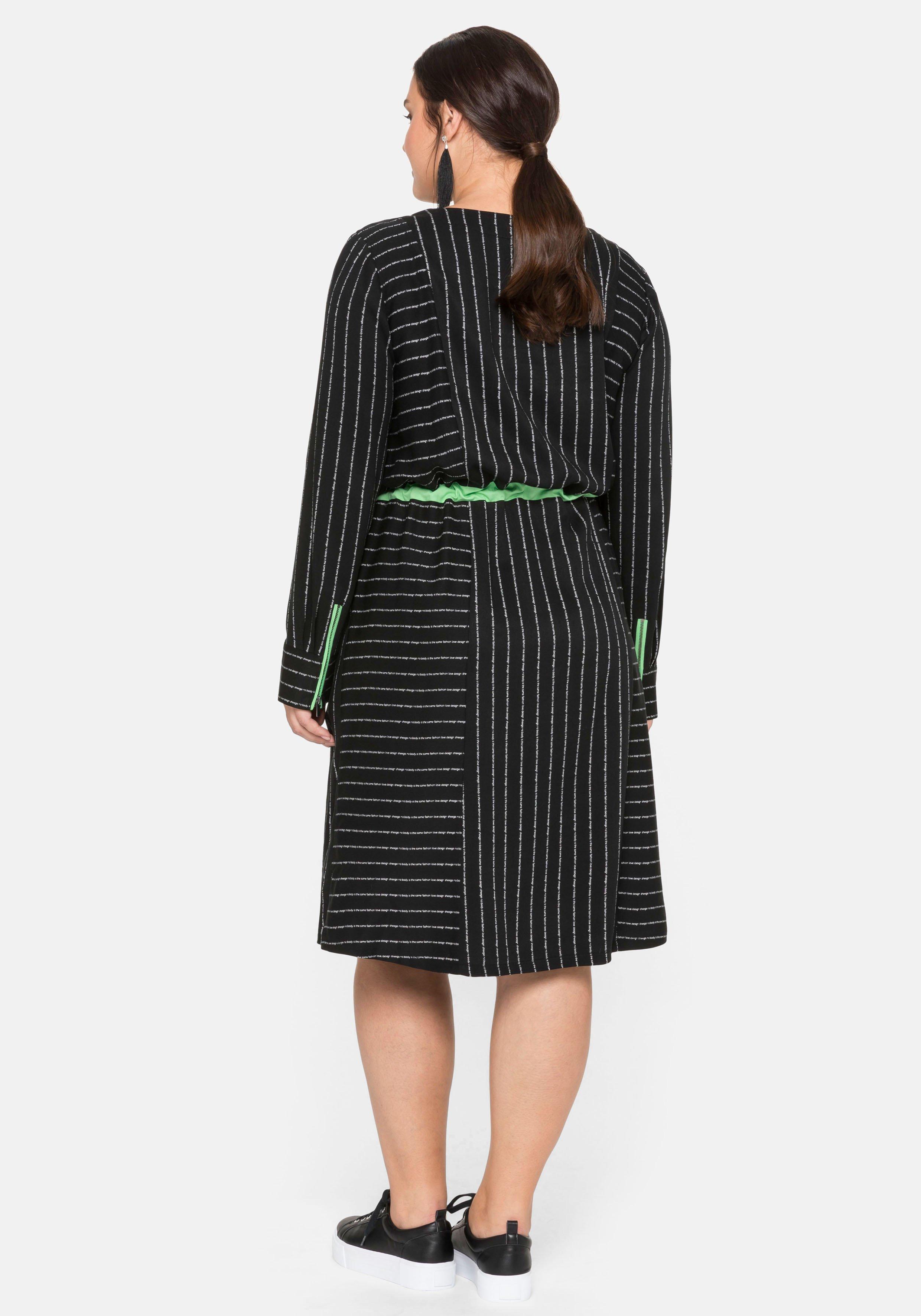Kleid mit neonfarbenen Details