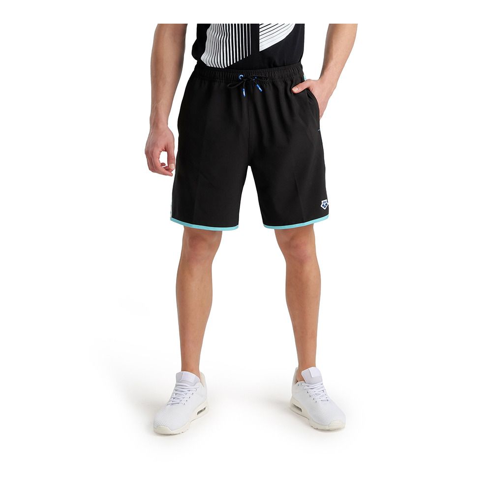 Arena ICONS TEAM STRIPE LOGO - Bermuda Homme black/white/blue diamond
