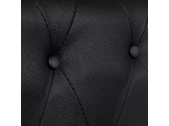 NETTLIFE Canapé Chesterfield à 3 places cuir synthétique noir
