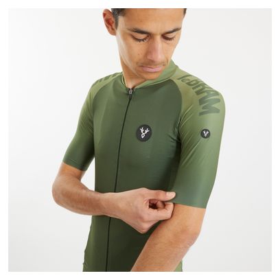 Maillot Manches Courtes LeBram Glières Vert Kaki