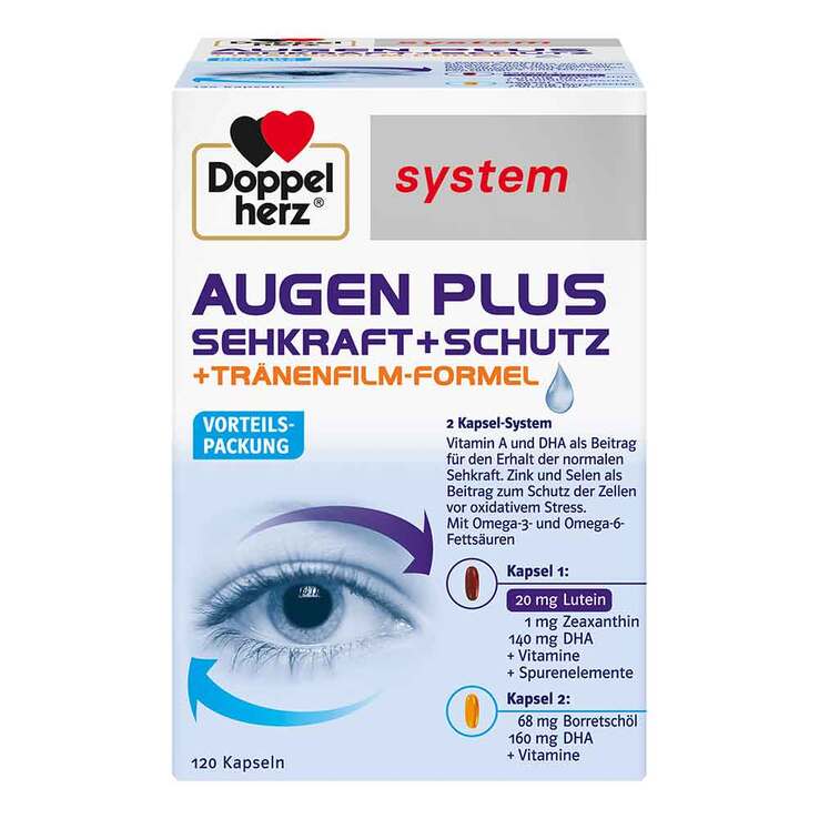 Doppelherz System Augen Plus Sehkraft+Schutz Kapseln, 120 St