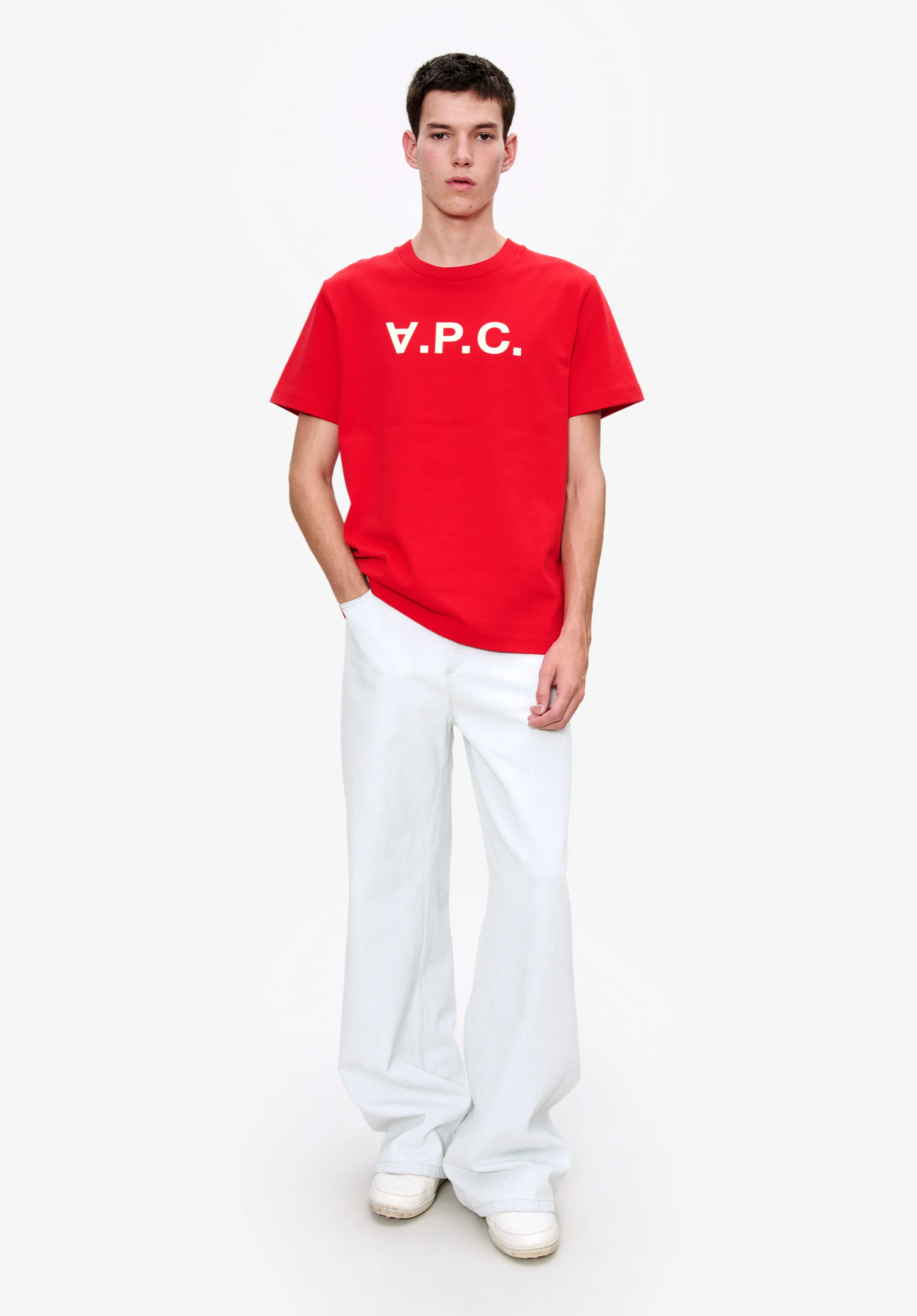t-shirt standard grand vpc GOTS - Rouge ecru