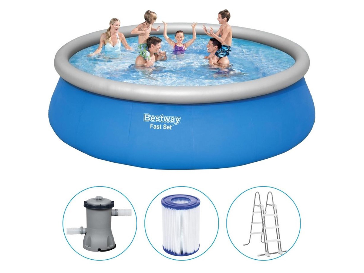 Bestway Fast Set Ø457 cm zwembad met pomp en trap
