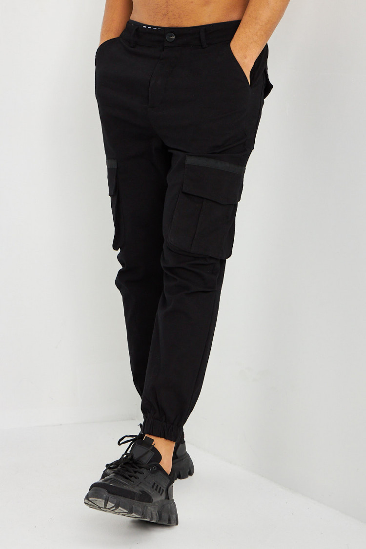 Joggerpant noir poches cargo