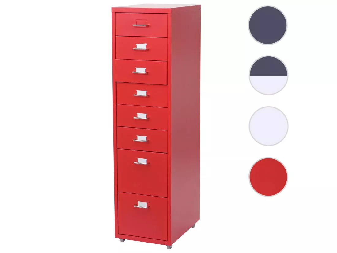 Caisson roulant Preston T851, rouge