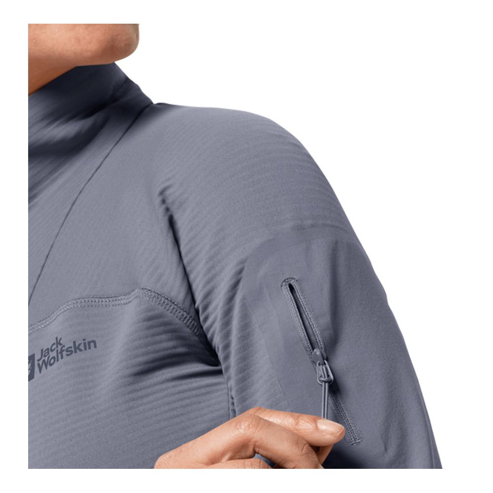 Jack Wolfskin PRELIGHT FZ - Polaire Femme dolphin