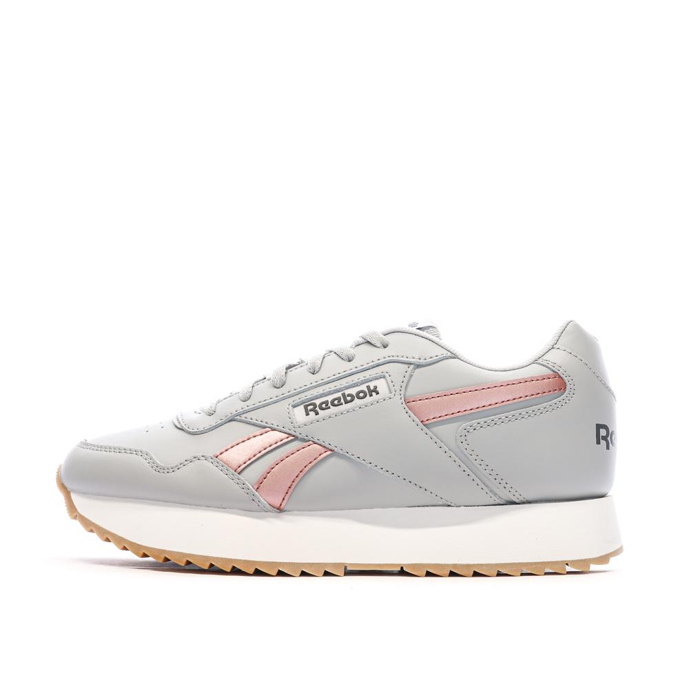 Reebok Baskets Grises Femme Reebok Glide Ripple Double