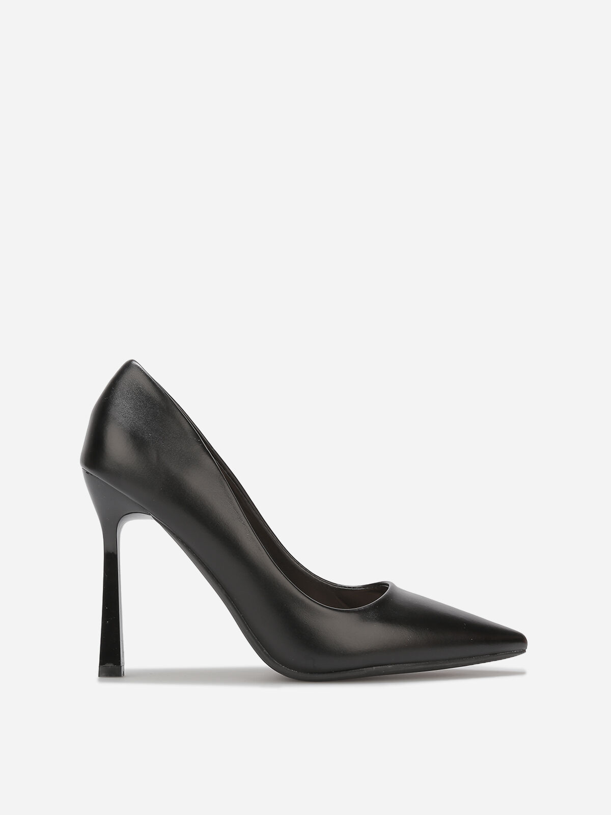 Stilettos pointus à talon verni- Noir