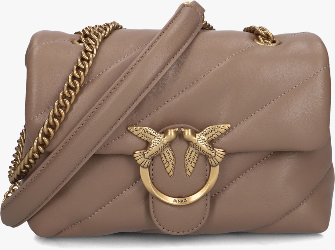 taupe pinko schoudertas love puff mini