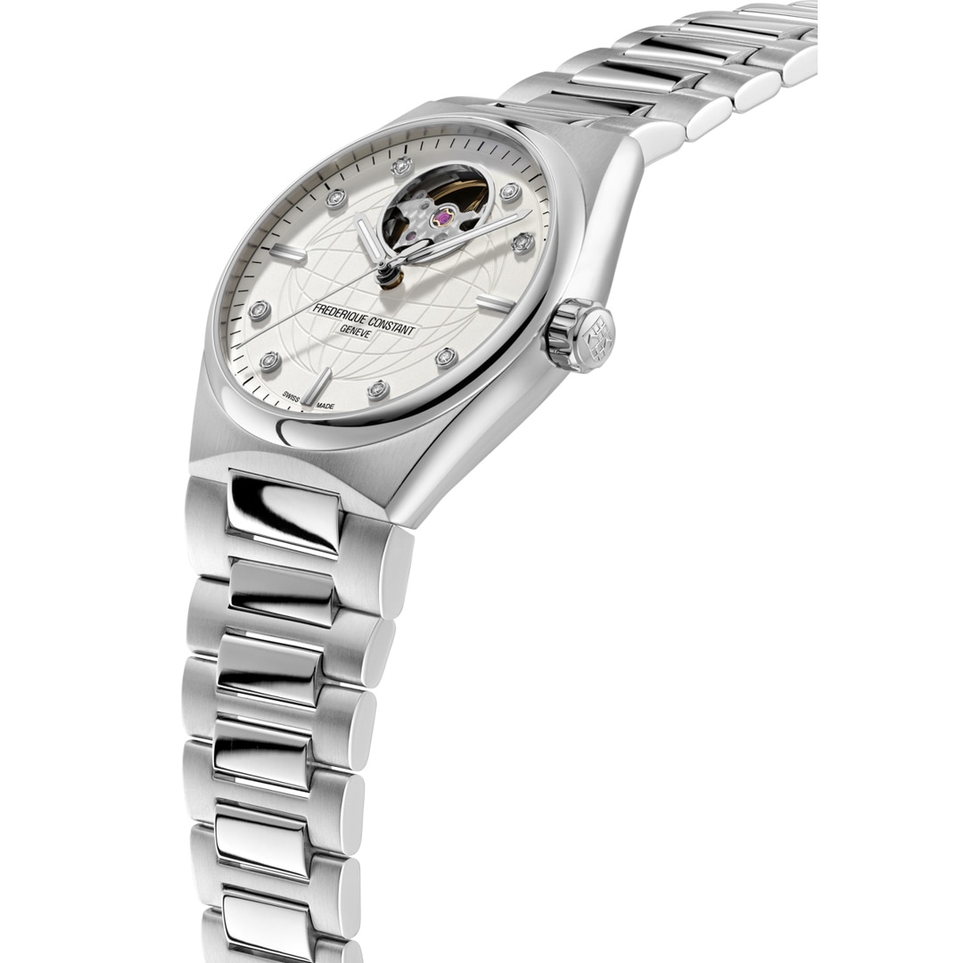 Frederique Constant Highlife Ladies Automatic Heart Beat Silbrig