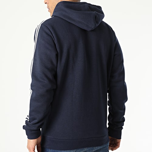 Sweat Capuche A Bandes GK9073 Bleu Marine