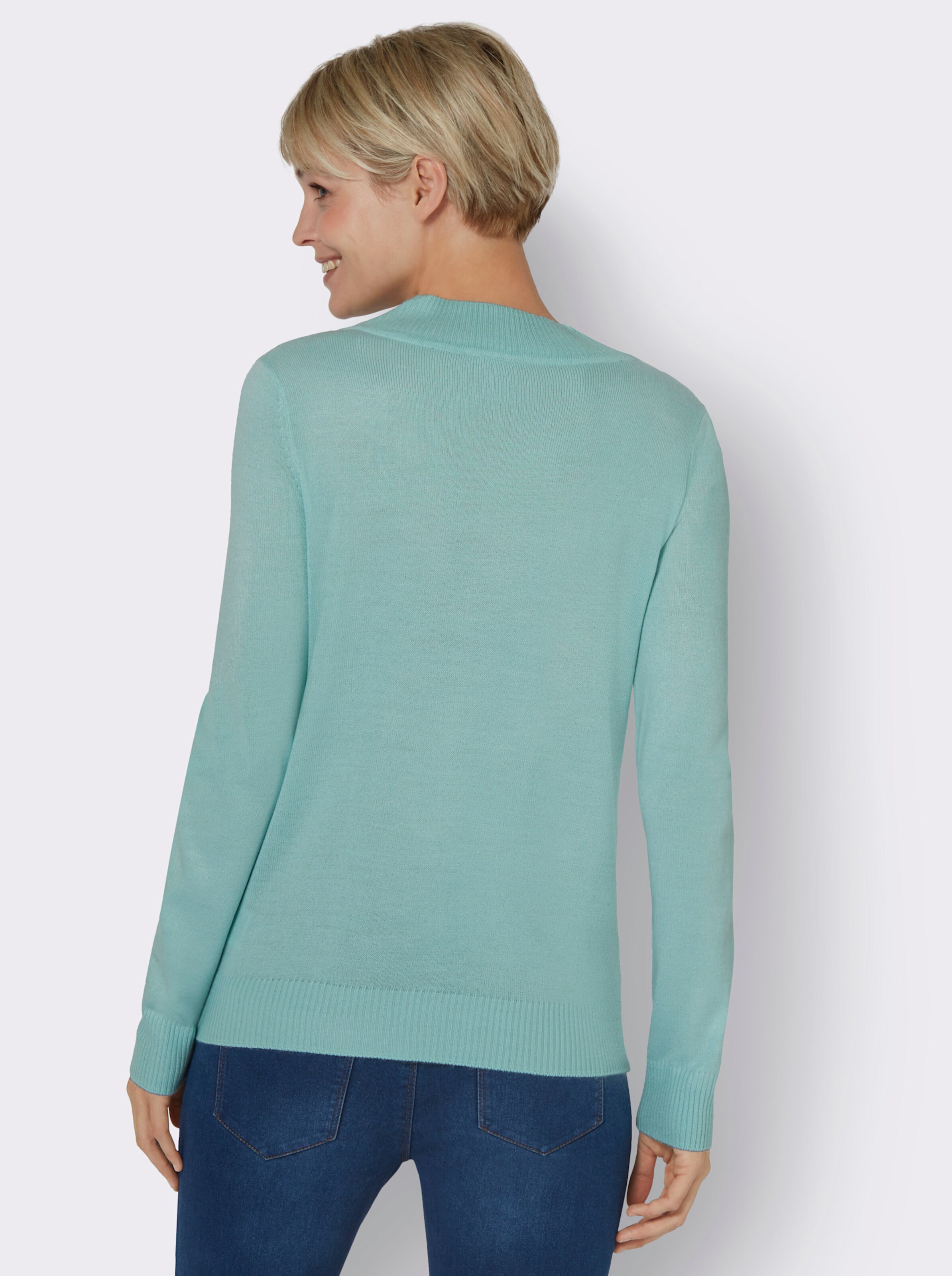 2-in-1-Pullover mit V-Ausschnitt, weich