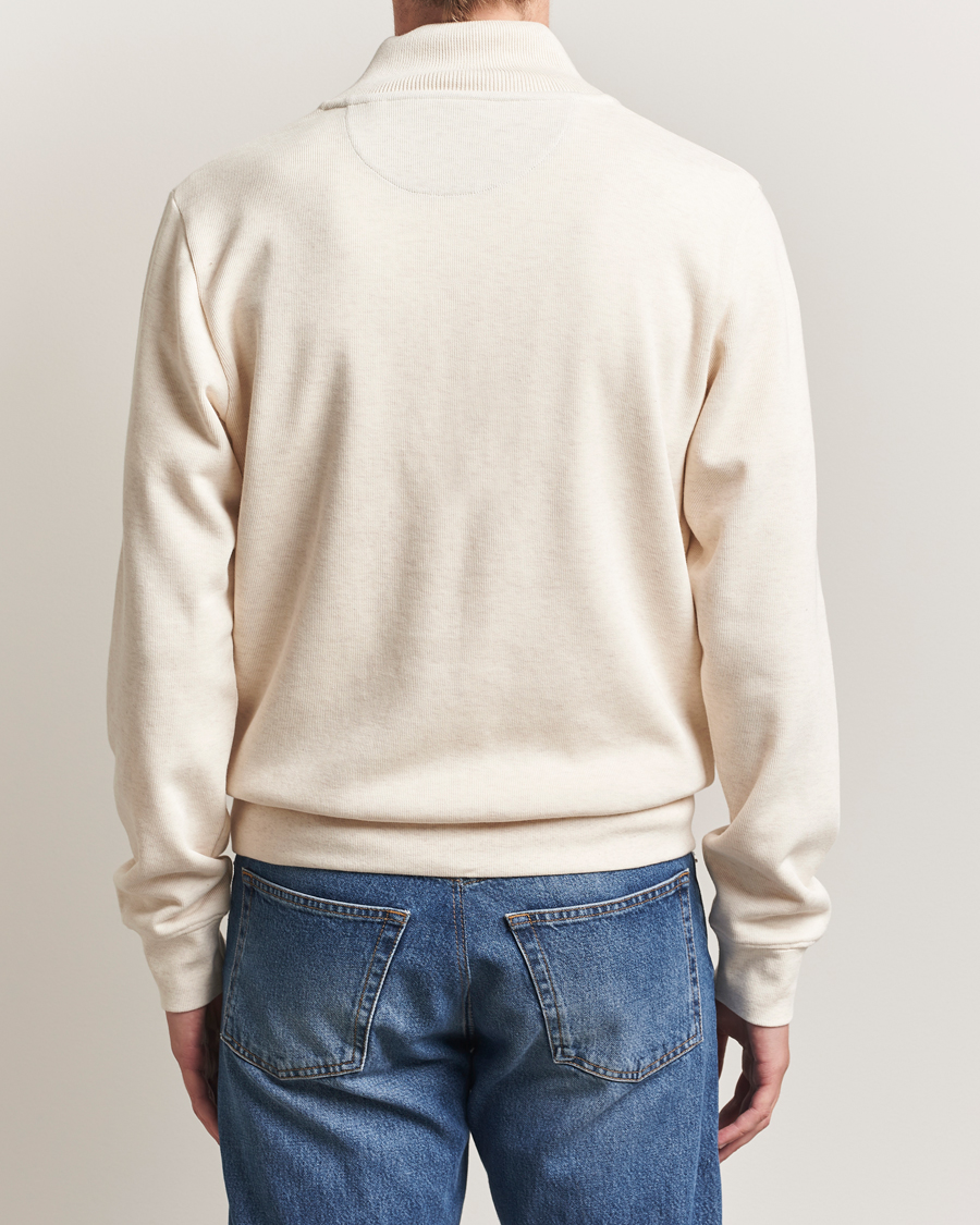 GANT Sacker Rib Half Zip Cream