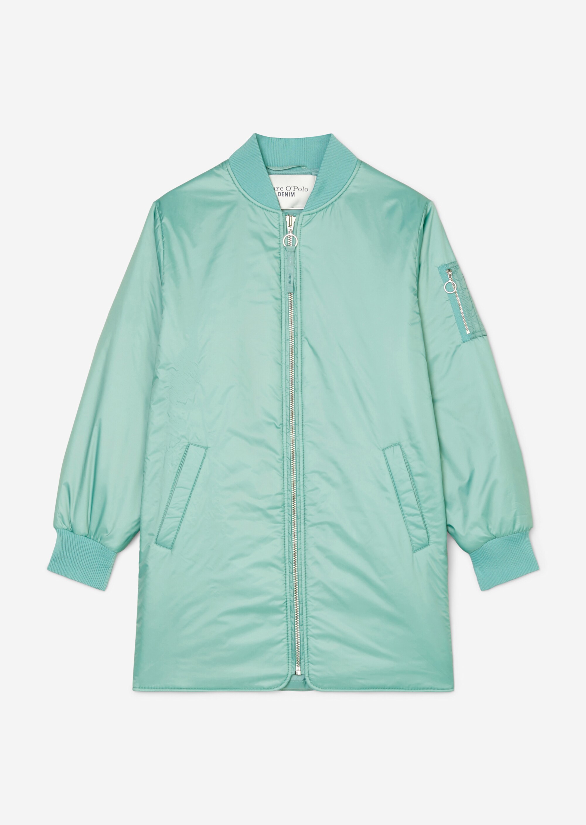 Wattierte Long-Jacke regularim Aviator-Stil