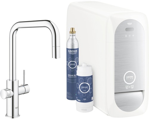 GROHE keukenkraan met belucht water, GROHE BLUE HOME, chroom 31543000