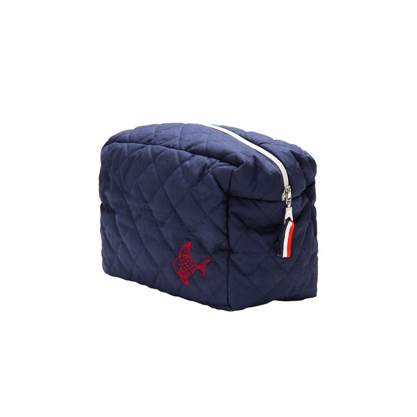 Trousse de toilette en coton - Bleu marine