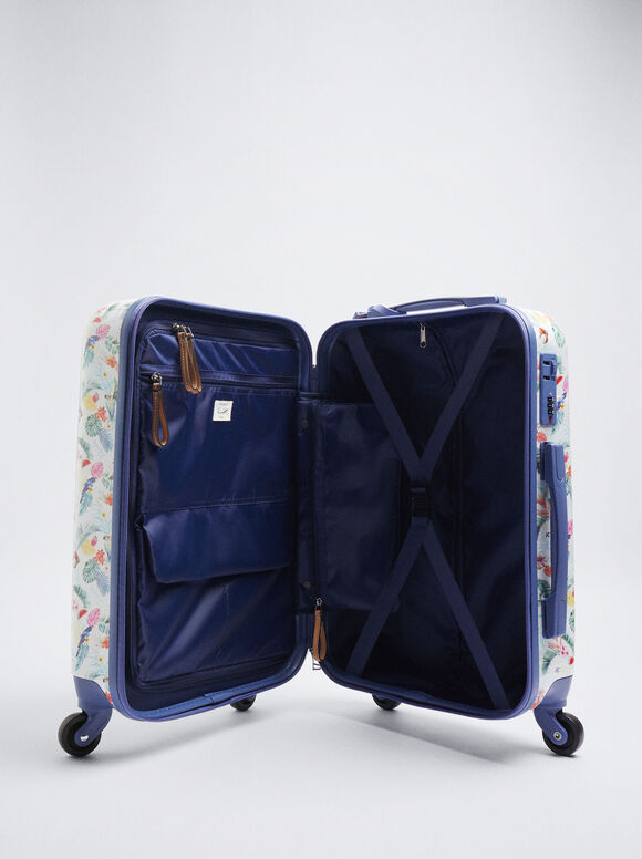 Mala de viagem estampada - Azul
