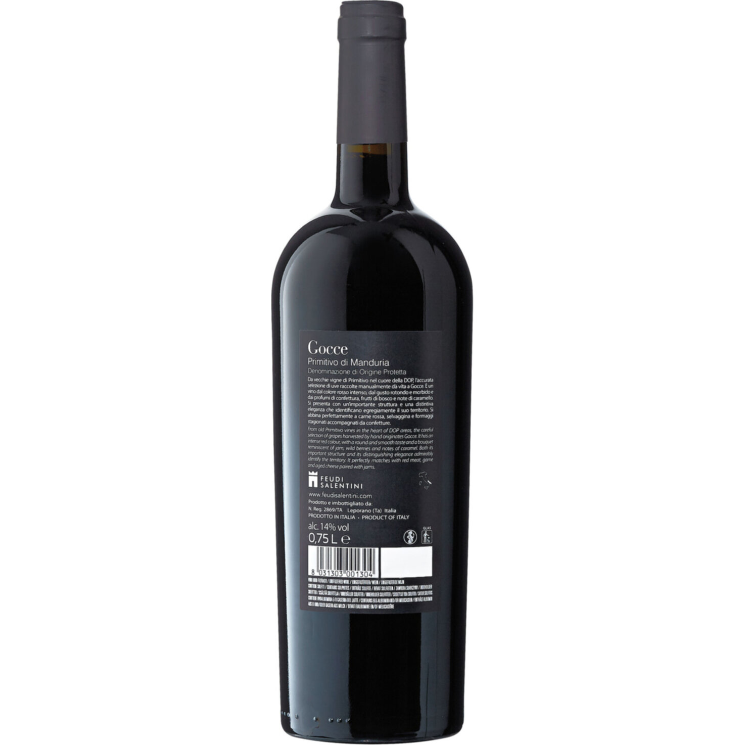 Primitivo di Manduria DOP Gocce Feudi Salentini -75cl