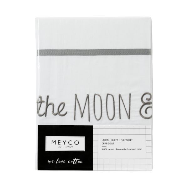 Meyco Love You To The Moon & Back Wieglaken Grijs
