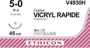 VICRYL RAPID 45cm ungefärbt 5-0 P-3 Multipack, 36 Stück