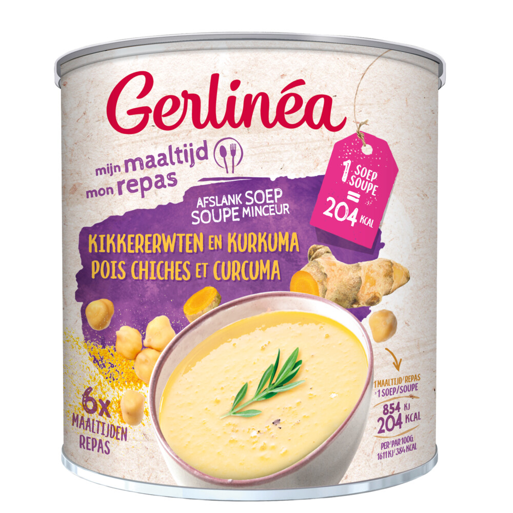 Gerlinea Maaltijdsoep Kikkererwten - Kurkuma318 gr