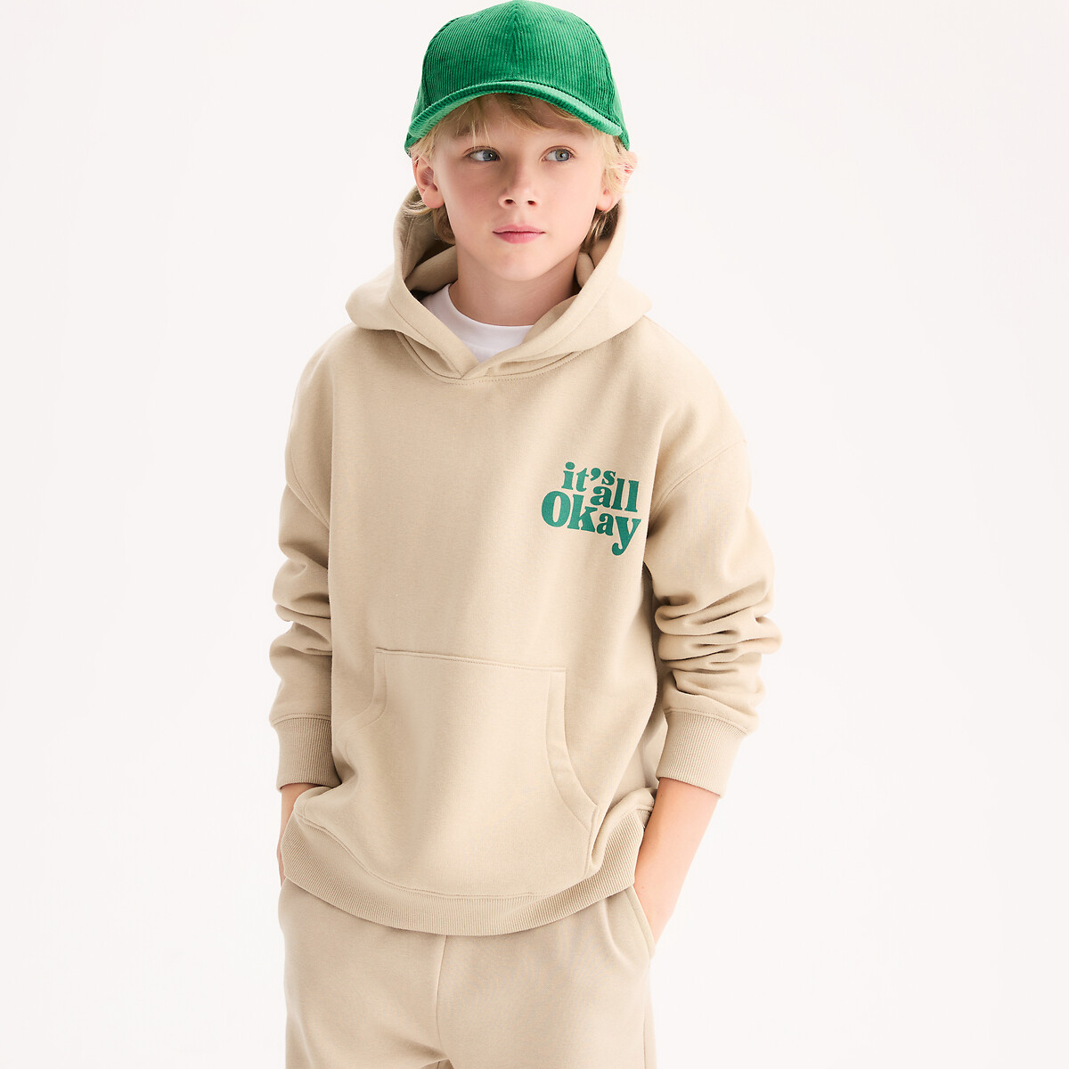 LA REDOUTE COLLECTIONS<br>Moletom com capuz em feltro