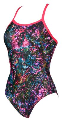 Maillot de Bain 1-Pièce Arena Mountains Texture Light Drop Back Rose Multi-Couleur