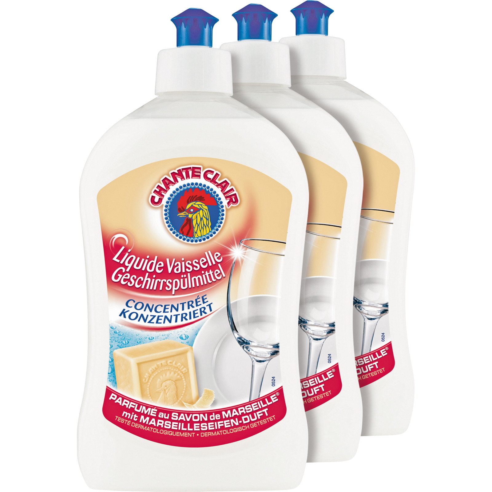 Chanteclair Handabwaschmittel Marsiglia 3 x 500 ml