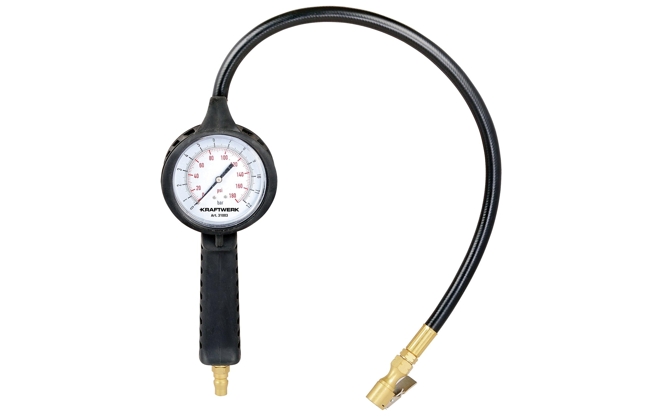 Druckluft-Reifenfüllmesser 12 bar, AnalogReifenfüll-Messgerät mit Analog-Manometer