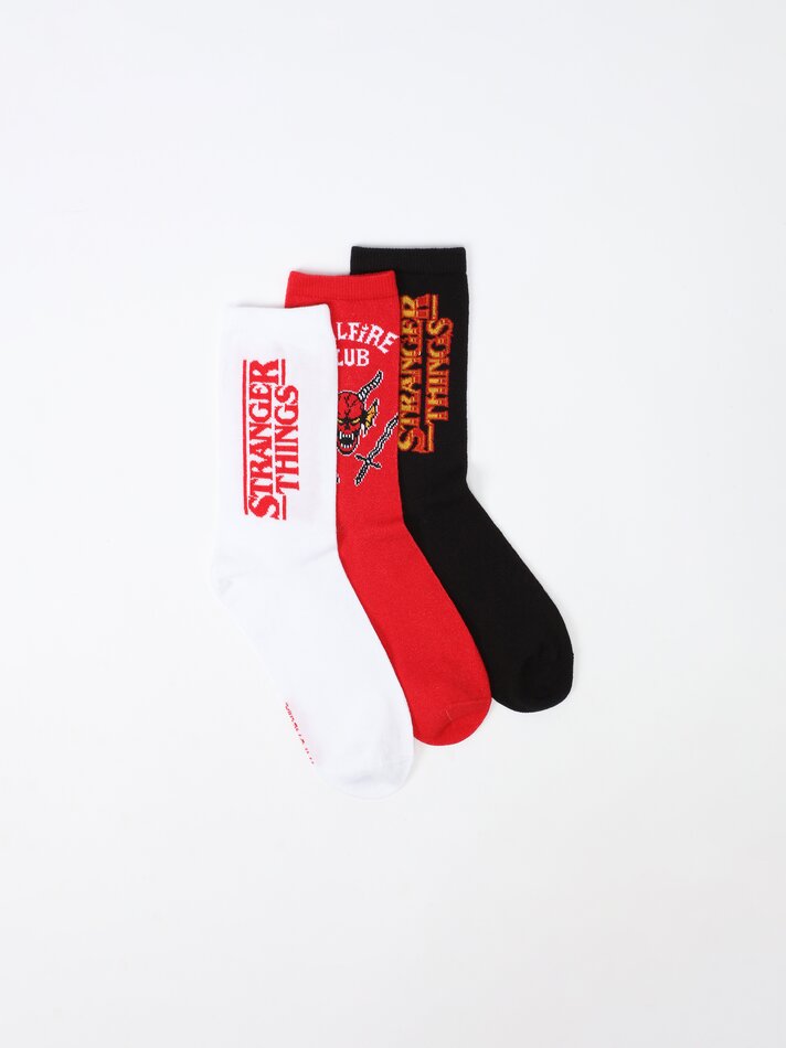 Pacote com 3 pares de meias compridas Stranger Things - Netflix - Vários