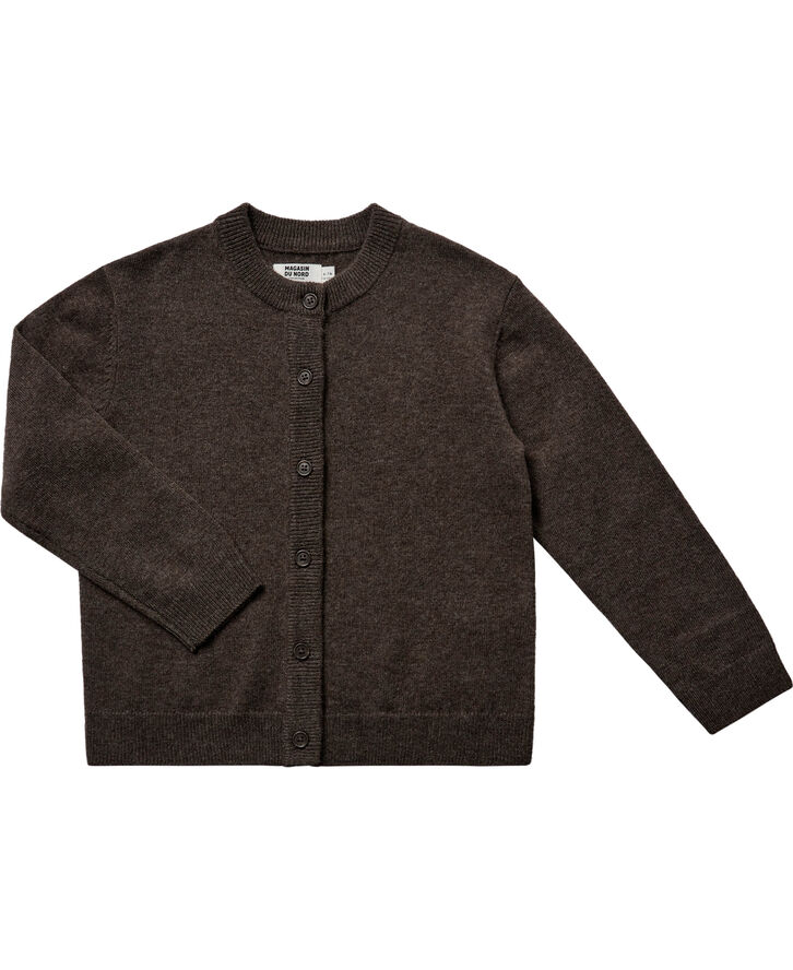 Magasin du Nord Collection Strikka RWS wool & cashmere cardigan Light brown melange