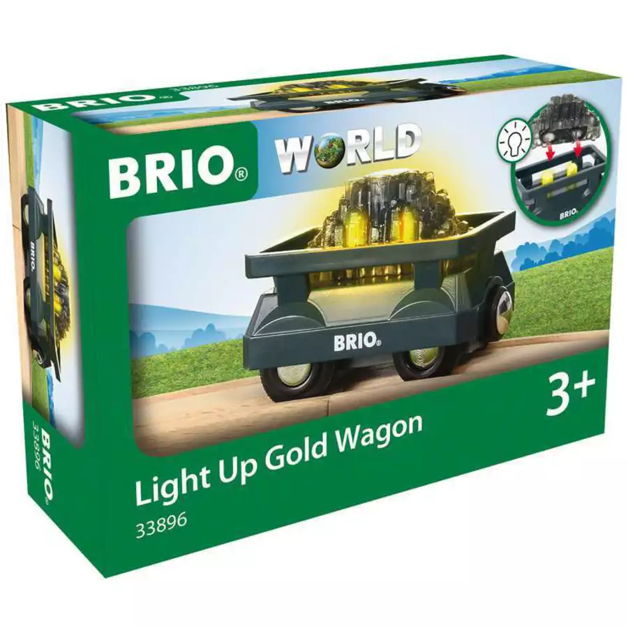 Brio BRIO Goldwaggon mit Licht bunt