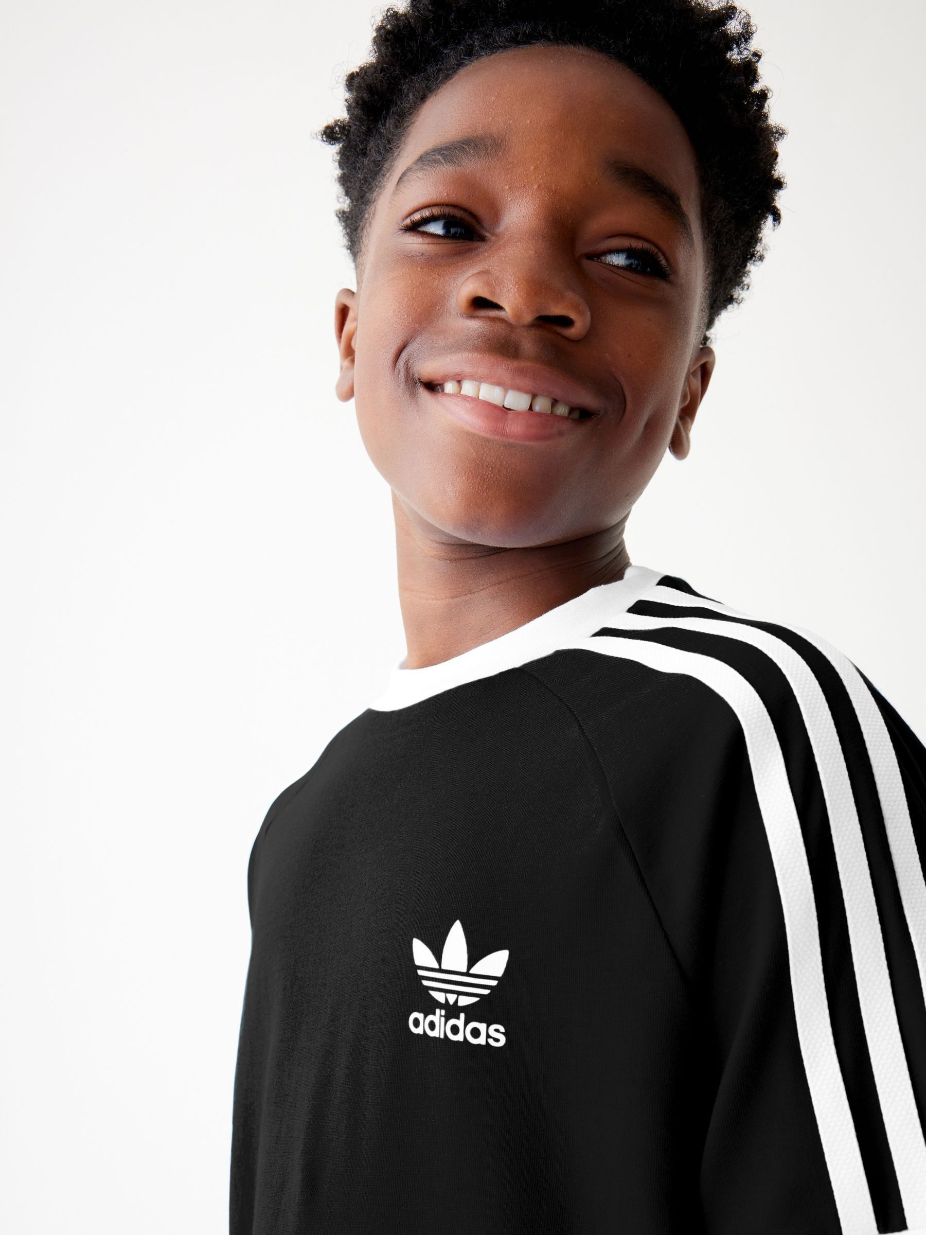 Zwart - adidas Originals Adicolor 3-Strepen T-shirt voor kinderen