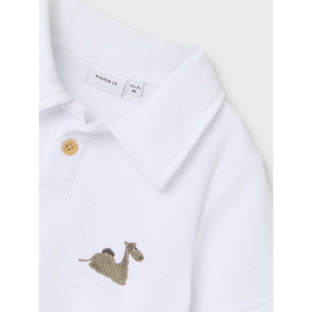 Køb Name It Bright White Janus Regular Polo