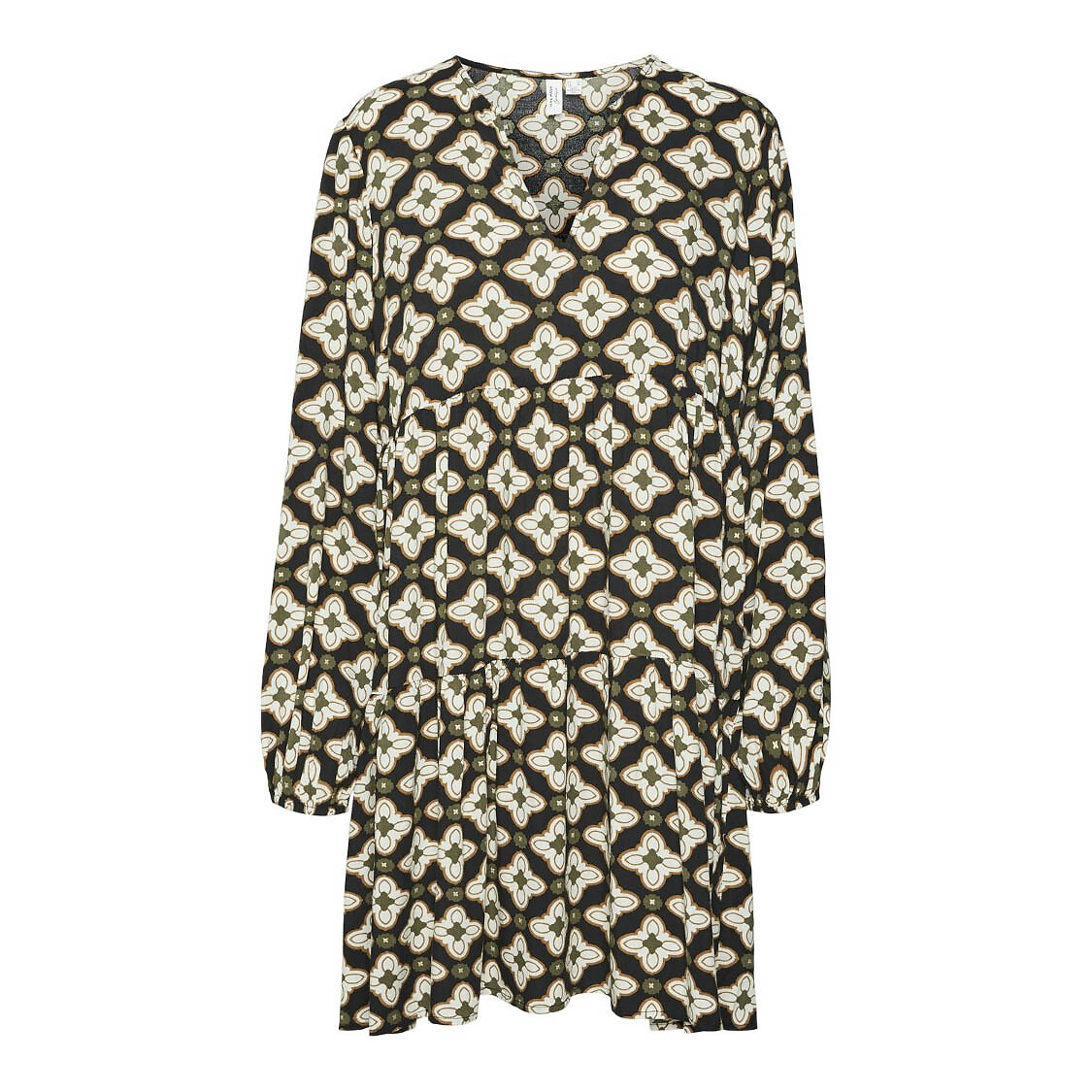 VERO MODA<br>Vestido curto, estampado, decote em V