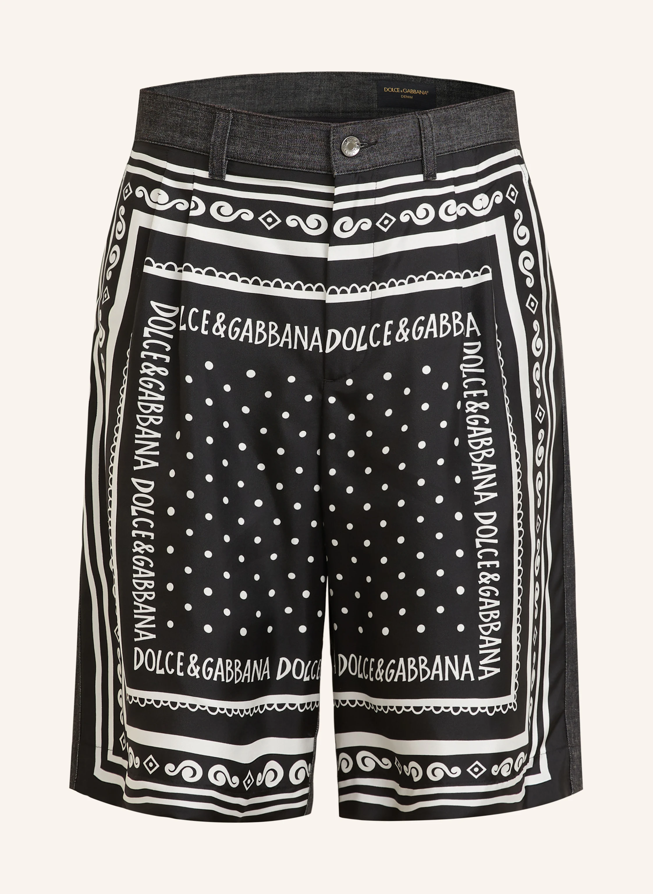 DOLCE & GABBANA Shorts im Materialmix