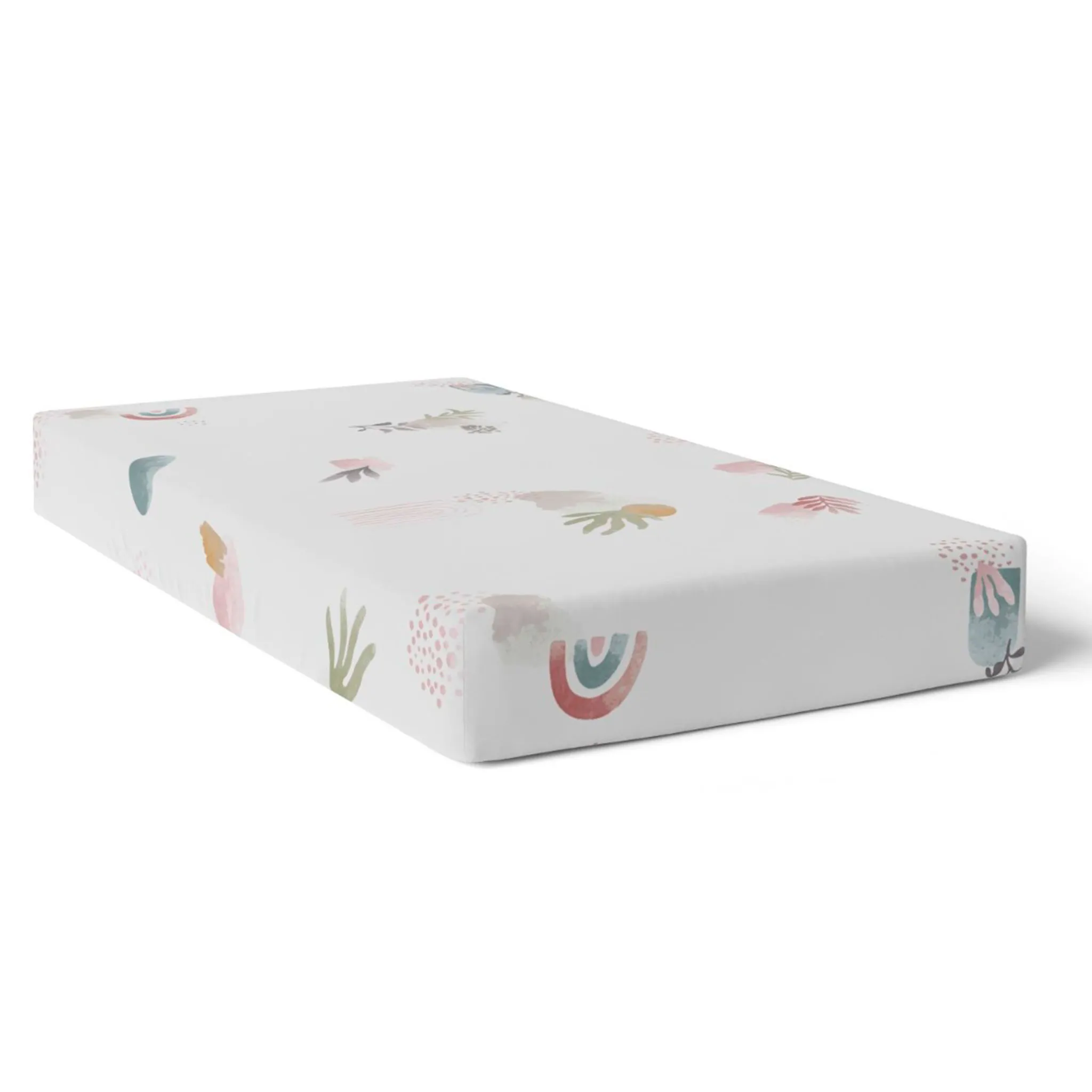 Kushies Drap Contour Percale pour Lit de Bébé - Floral