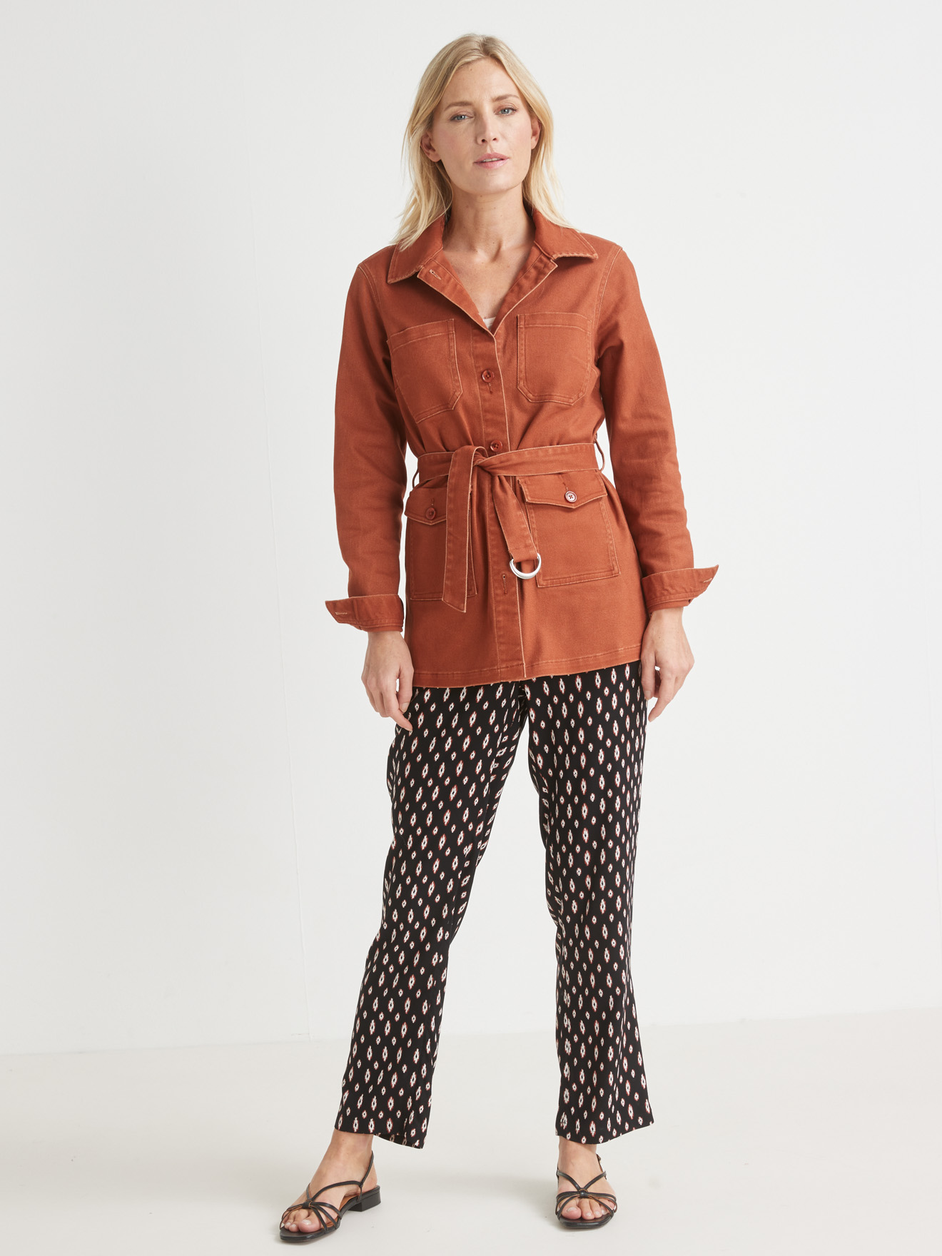 Veste saharienne en coton